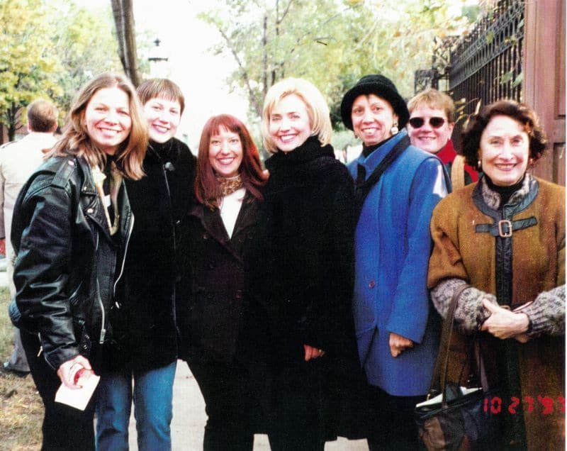 Hillary Clinton is Visiting the Women's Park next to WMG Hillary Clinton is Visiting the Women's Park next to WMG