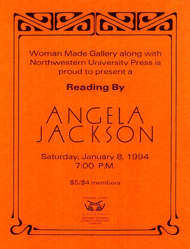 Angela Jackson Reads at WMG Angela Jackson Reads at WMG