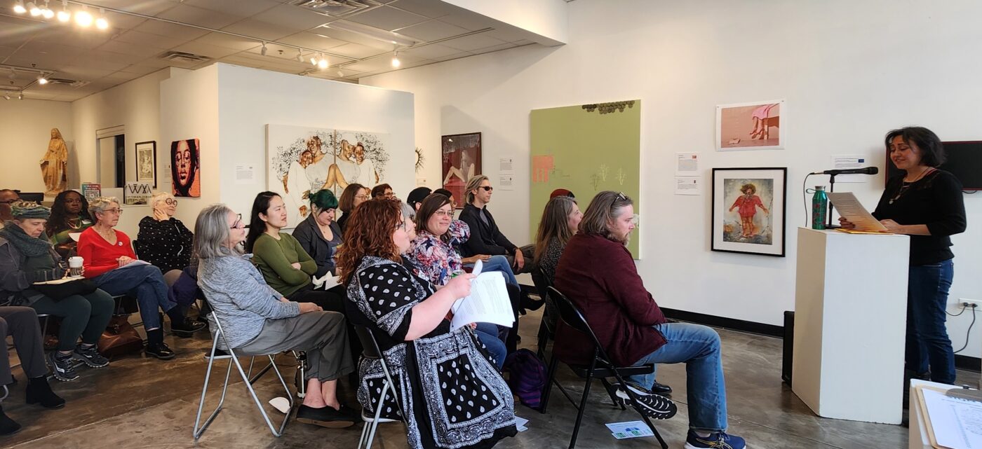 Reading at a MWG literary event